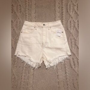 Free People High Waisted Distressed Jean Shorts CRVY - size 27